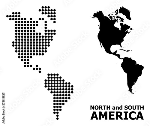 Dotted Mosaic Map of South and North America