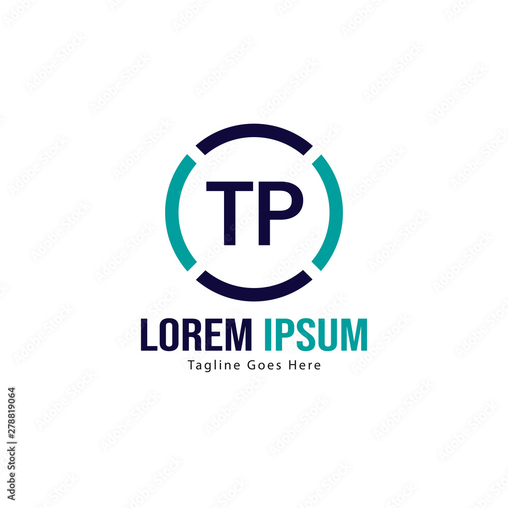 Initial TP logo template with modern frame. Minimalist TP letter logo vector illustration Initial TP logo template with modern frame. Minimalist TP letter logo vector illustration
