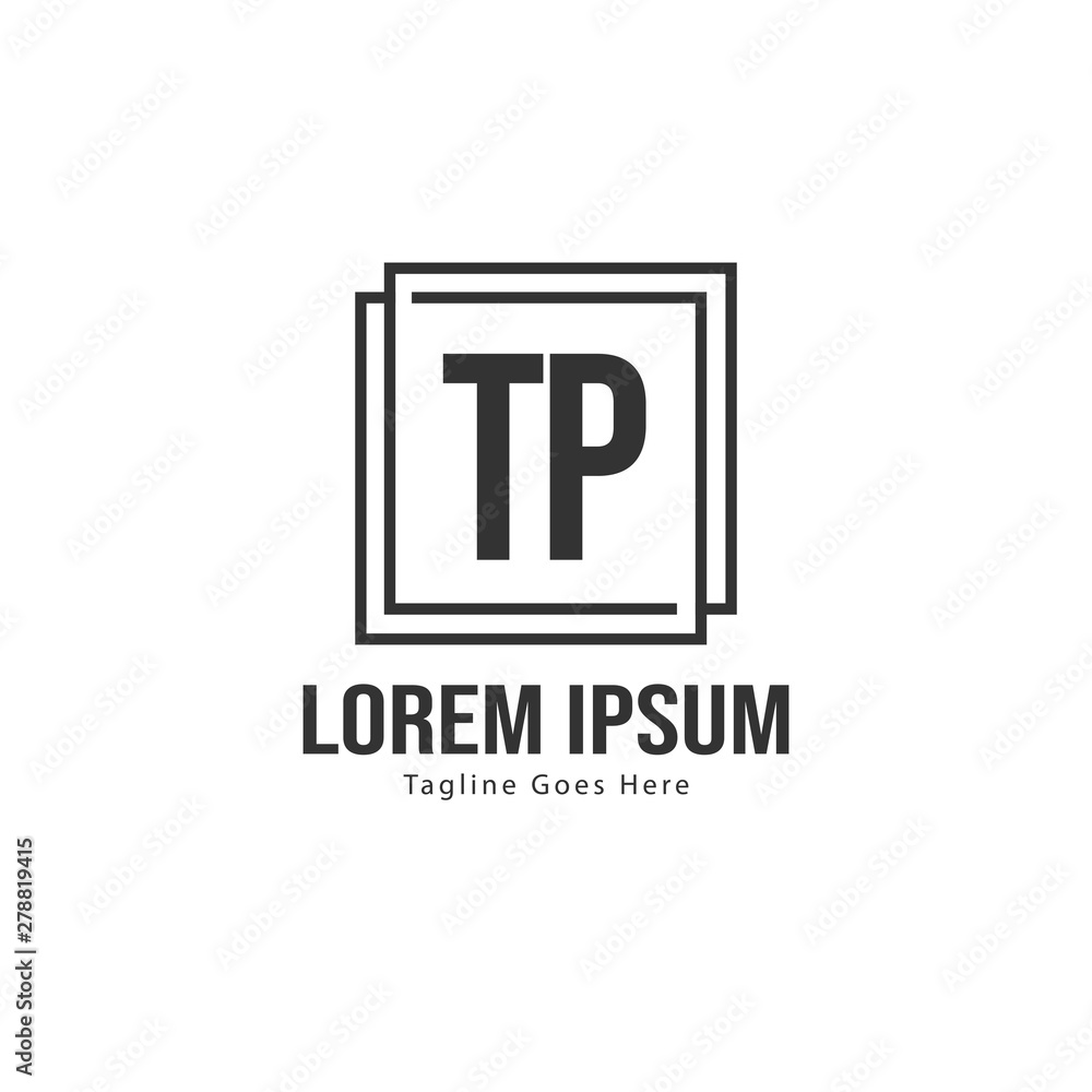 Initial TP logo template with modern frame. Minimalist TP letter logo vector illustration Initial TP logo template with modern frame. Minimalist TP letter logo vector illustration