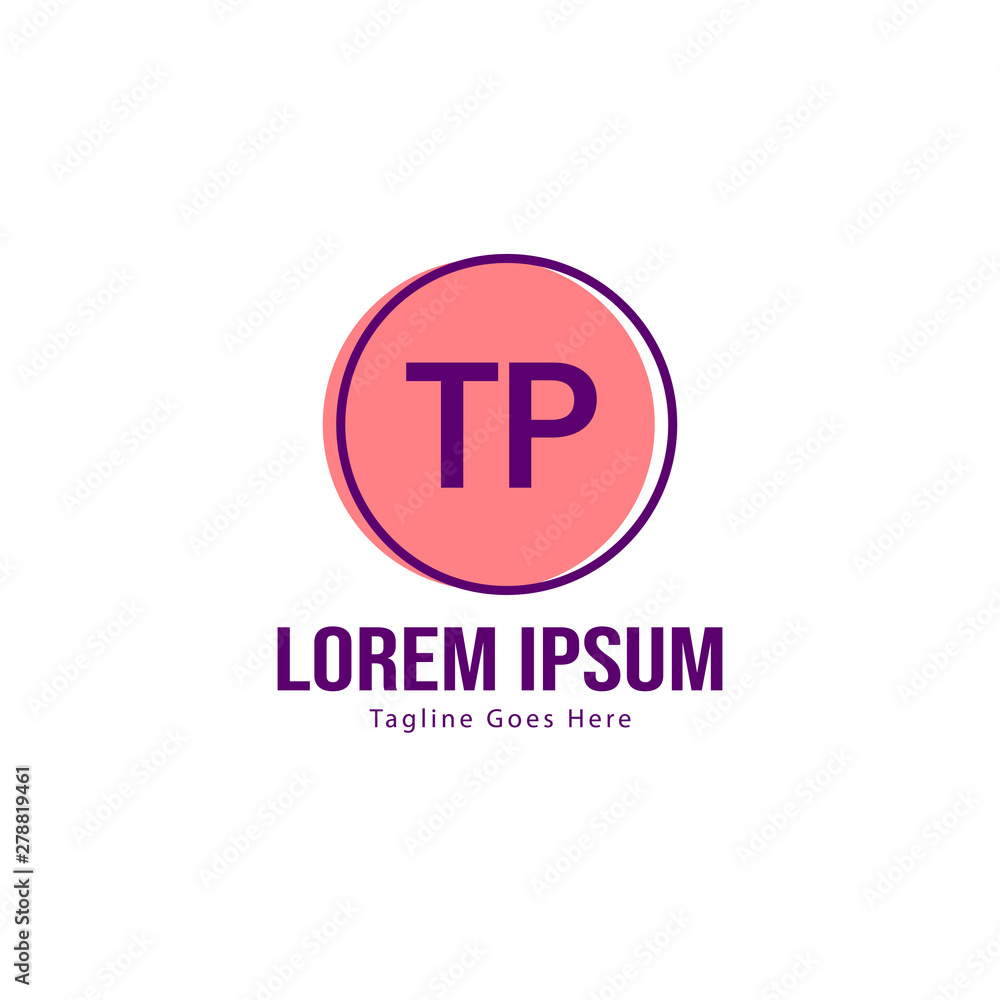 Initial TP logo template with modern frame. Minimalist TP letter logo vector illustration Initial TP logo template with modern frame. Minimalist TP letter logo vector illustration