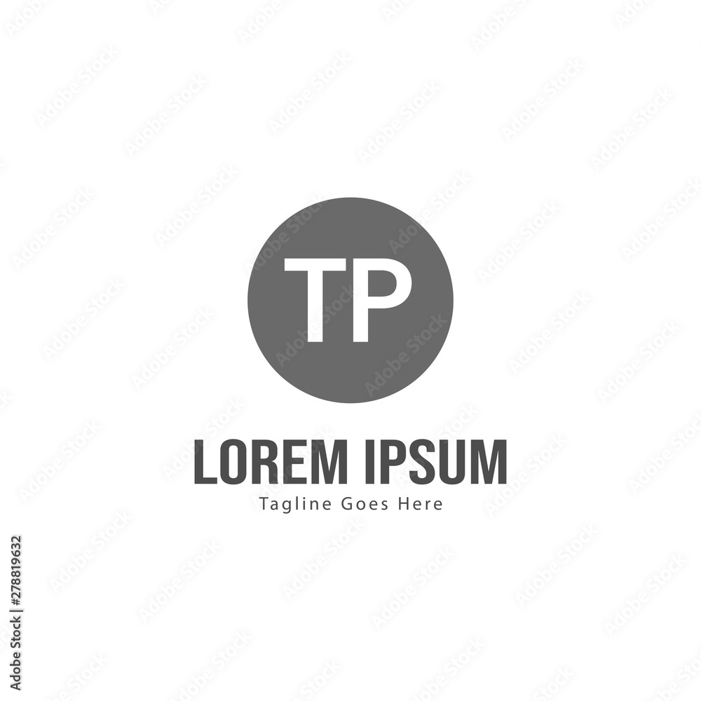 Initial TP logo template with modern frame. Minimalist TP letter logo vector illustration Initial TP logo template with modern frame. Minimalist TP letter logo vector illustration
