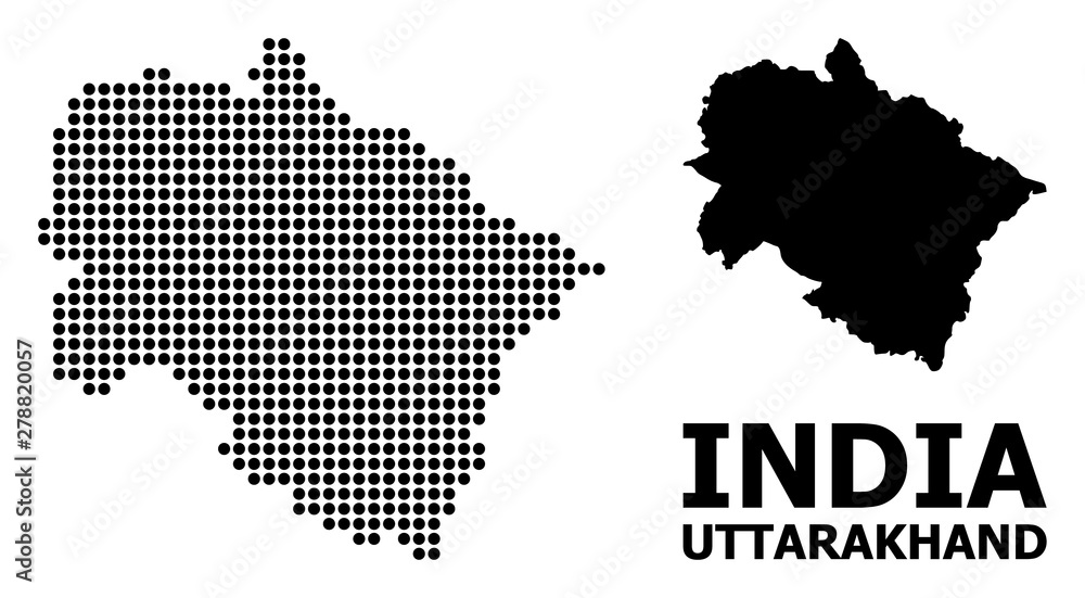 Dot Pattern Map of Uttarakhand State
