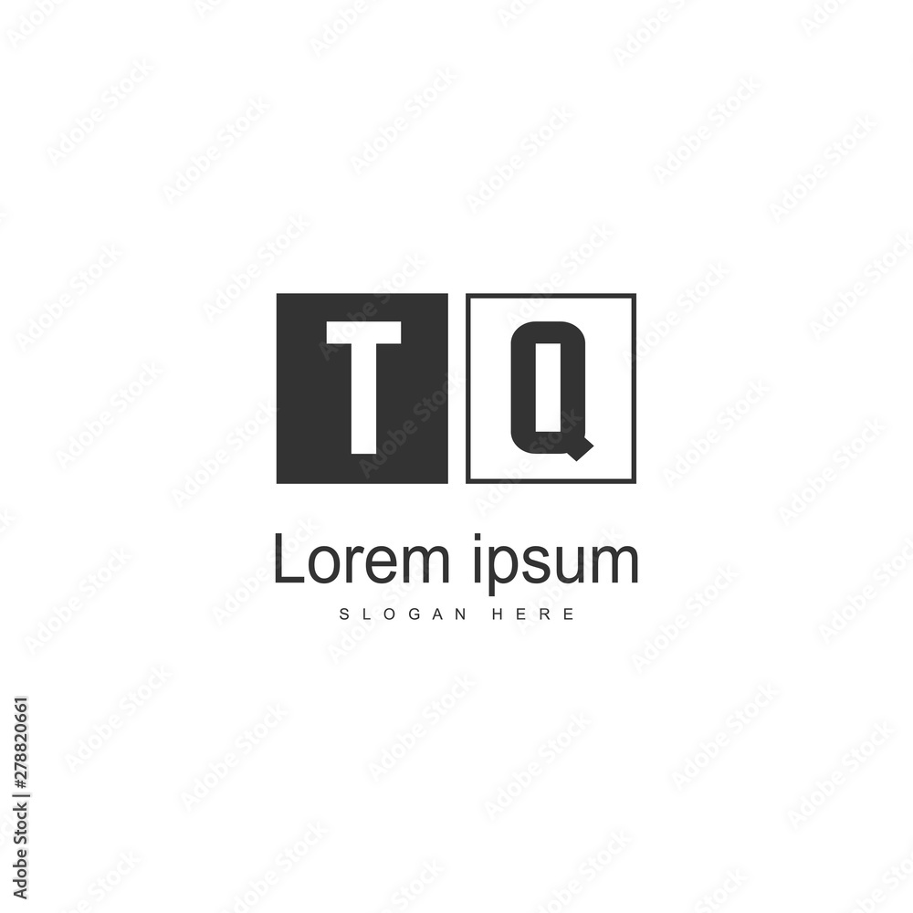 Initial TQ logo template with modern frame. Minimalist TQ letter logo vector illustration Initial TQ logo template with modern frame. Minimalist TQ letter logo vector illustration