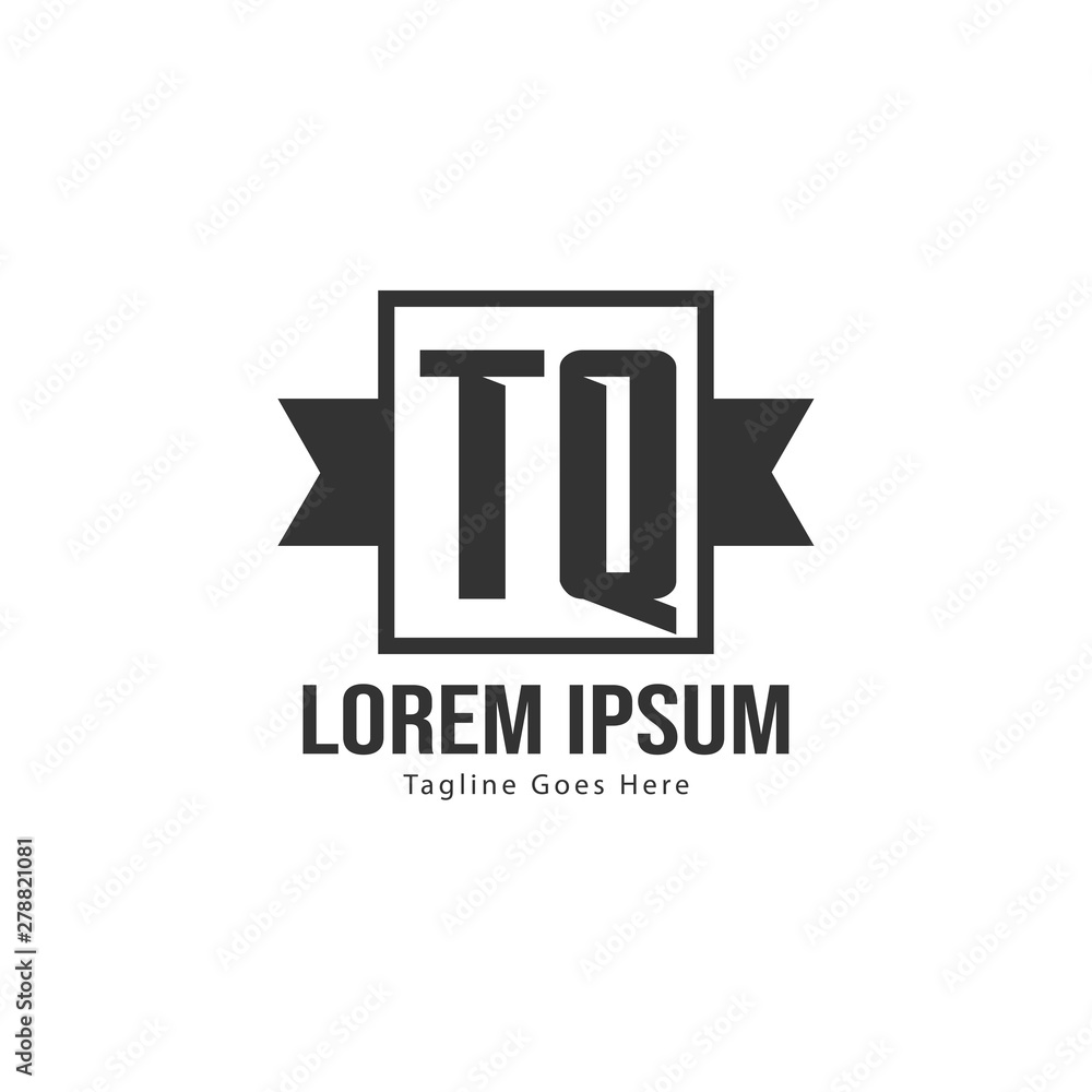 Initial TQ logo template with modern frame. Minimalist TQ letter logo vector illustration Initial TQ logo template with modern frame. Minimalist TQ letter logo vector illustration