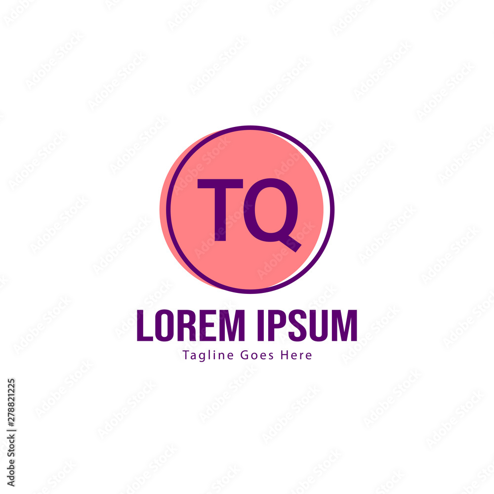 Initial TQ logo template with modern frame. Minimalist TQ letter logo vector illustration Initial TQ logo template with modern frame. Minimalist TQ letter logo vector illustration
