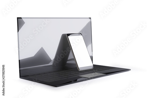 laptop computer and cell ph...
