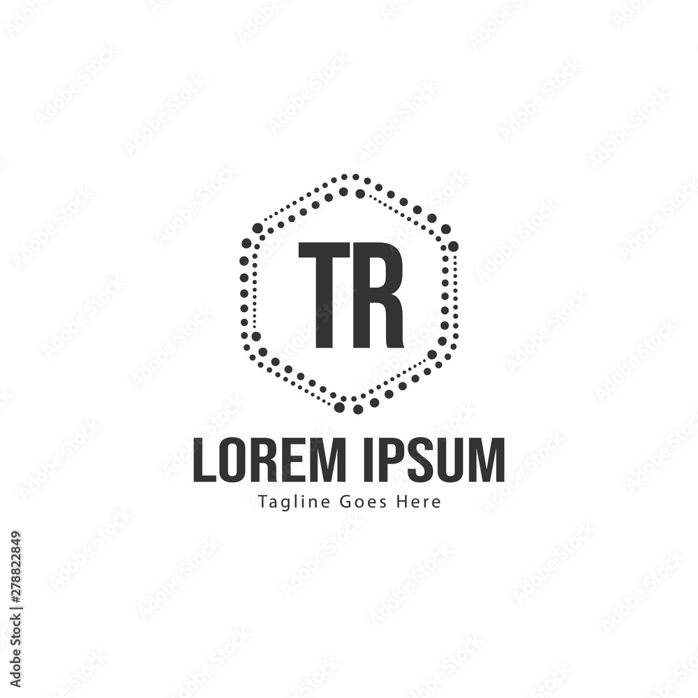 Initial TR logo template with modern frame. Minimalist TR letter logo vector illustration Initial TR logo template with modern frame. Minimalist TR letter logo vector illustration