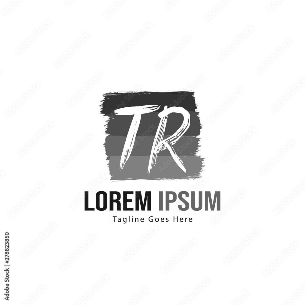 Initial TR logo template with modern frame. Minimalist TR letter logo vector illustration Initial TR logo template with modern frame. Minimalist TR letter logo vector illustration