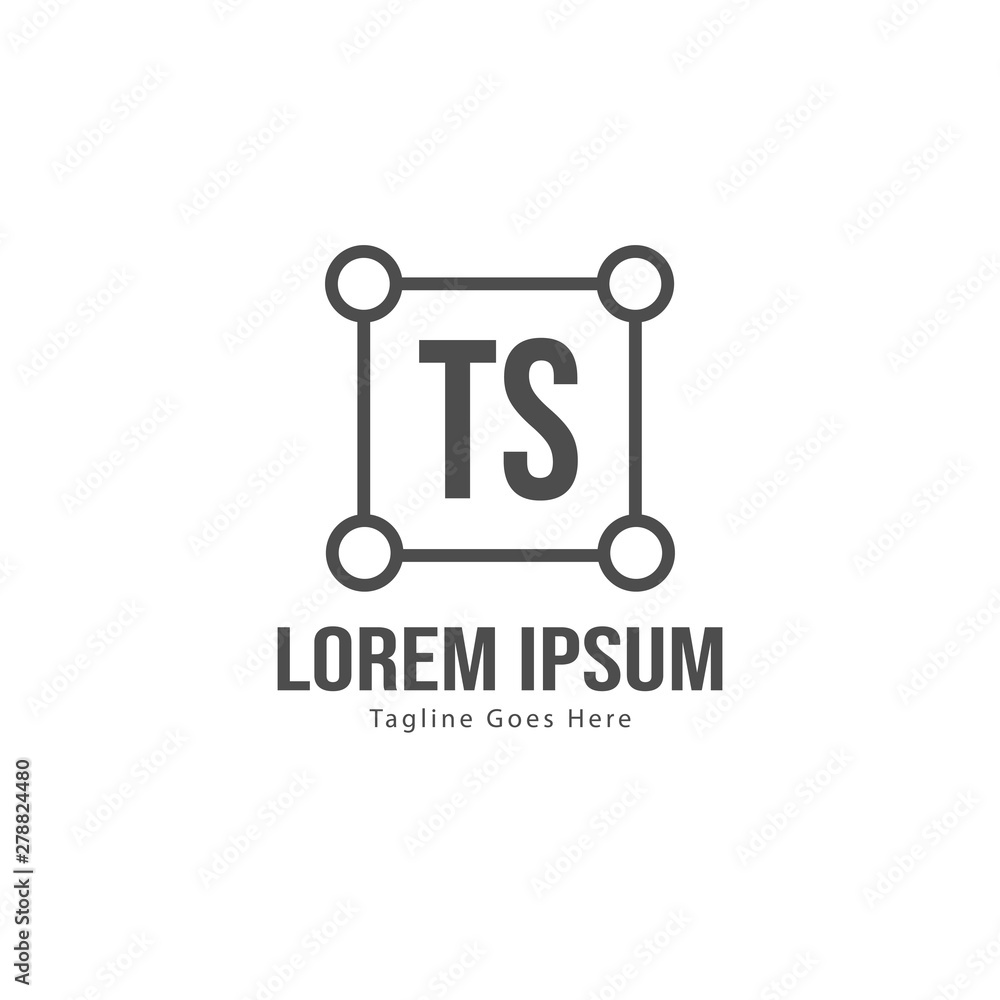 Initial TS logo template with modern frame. Minimalist TS letter logo vector illustration Initial TS logo template with modern frame. Minimalist TS letter logo vector illustration