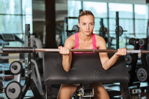 Woman Working out at the Gym