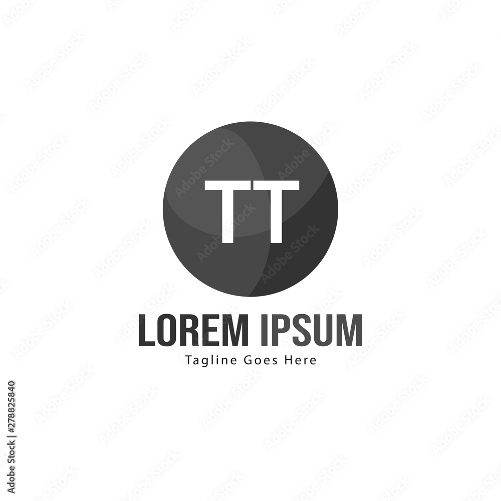 Initial TT logo template with modern frame. Minimalist TT letter logo vector illustration Initial TT logo template with modern frame. Minimalist TT letter logo vector illustration