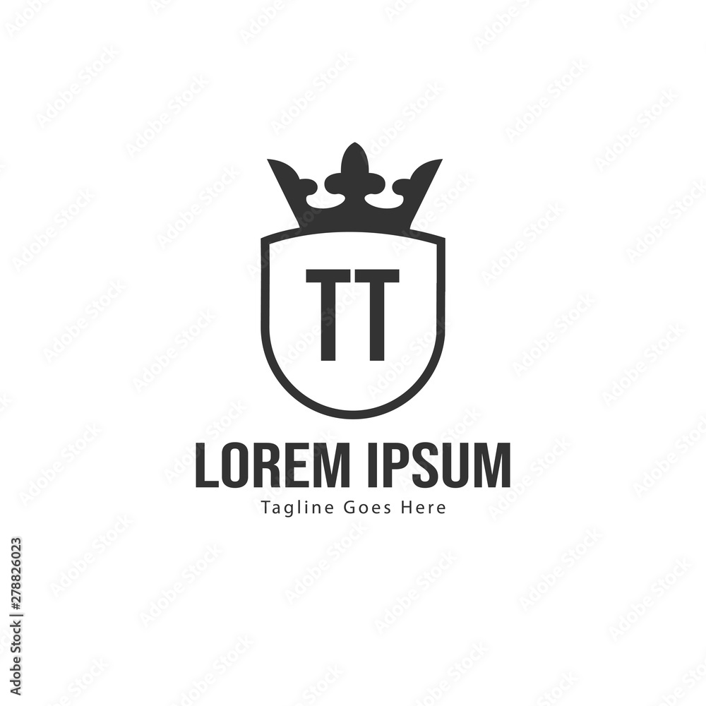 Initial TT logo template with modern frame. Minimalist TT letter logo vector illustration Initial TT logo template with modern frame. Minimalist TT letter logo vector illustration