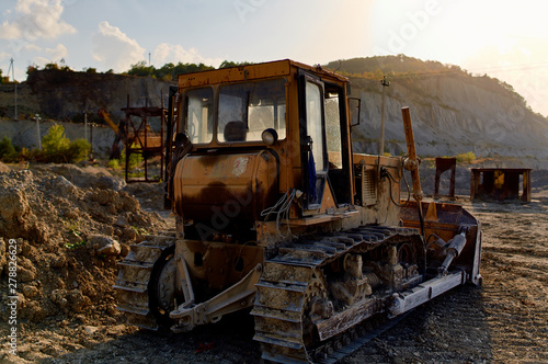 bulldozer at construction site