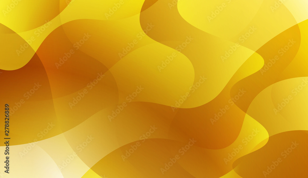Abstract Background With Dynamic Wave Effect. Design For Cover Page, Poster, Banner Of Websites. Vector Illustration with Gold Color Gradient. Abstract Background With Dynamic Wave Effect. Design For Cover Page, Poster, Banner Of Websites. Vector Illustration with Gold Color Gradient.