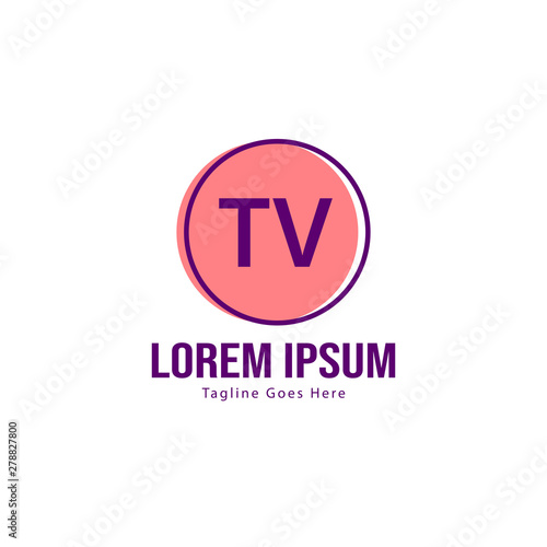 Initial TV logo template with modern frame. Minimalist TV letter logo vector illustration Free Download Initial TV logo template with modern frame. Minimalist TV letter logo vector illustration - GFXLoad