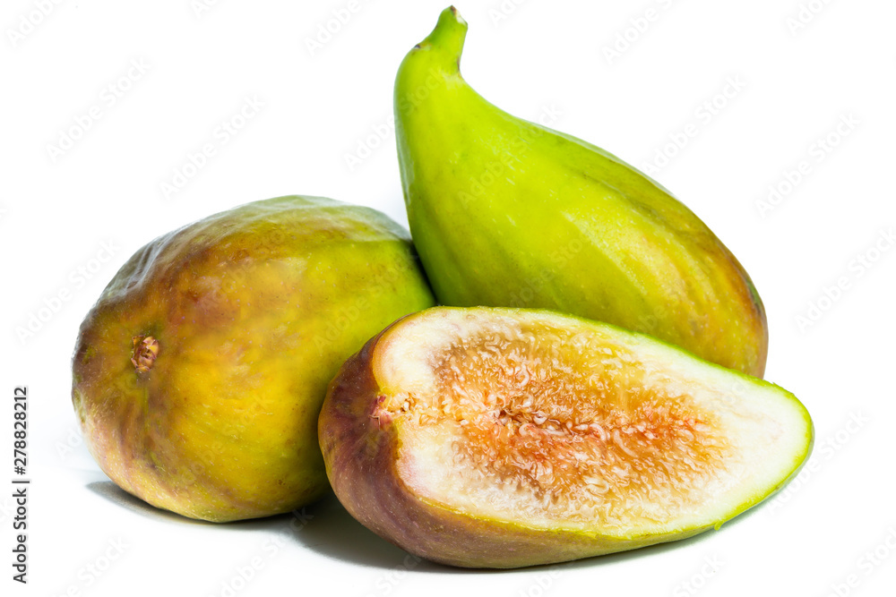 Fresh fig fruits isolated on white background. Concept Vitamin Fruits Fresh fig fruits isolated on white background. Concept Vitamin Fruits