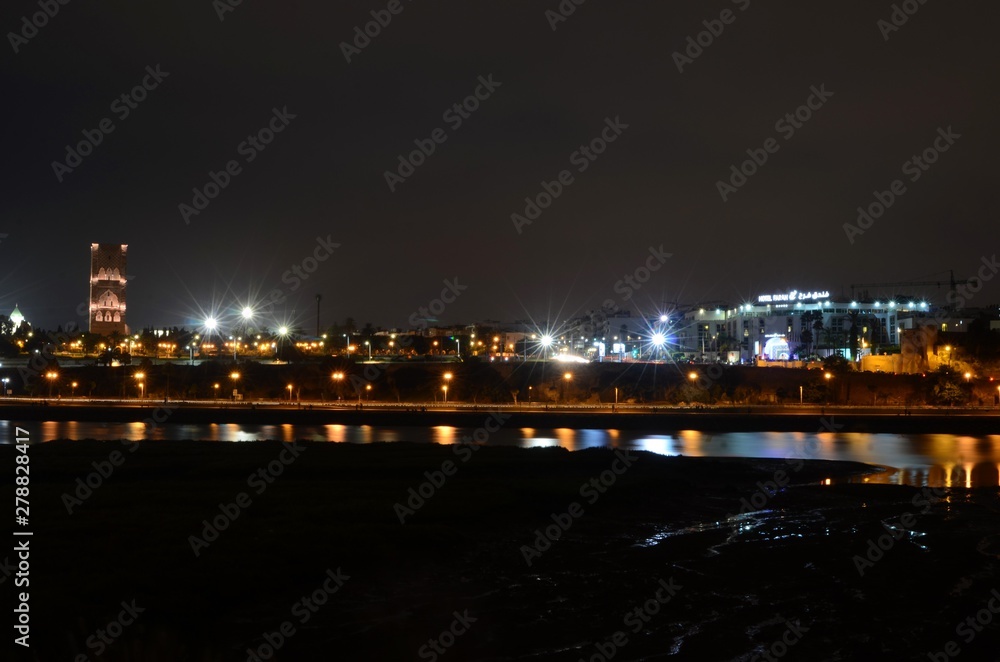 Hassan Tower and Mohammed 5 Mausoleum view from the Marina of Rabat, Carte Postale de Rabat