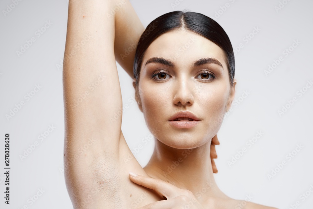 Naklejka premium portrait of young woman with perfect skin