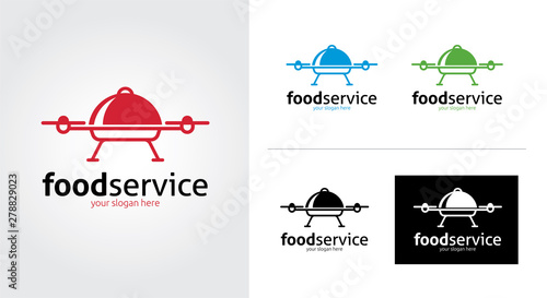 Drone service creative and minimalist logo template Set