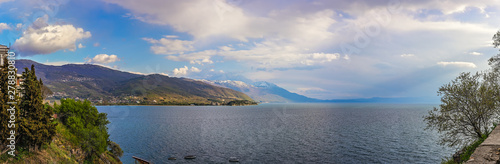 Panorama of beautiful Lake Ohrid
