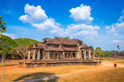 Buildings on territory of ancient temple complex Angkor Wat, Siem Reap, Cambodia. © Olena Zn