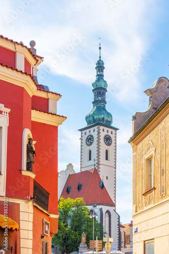 Slika na platnu Old Town houses and bell tower of Deans Church of Lords Conversion on Mount, Tab