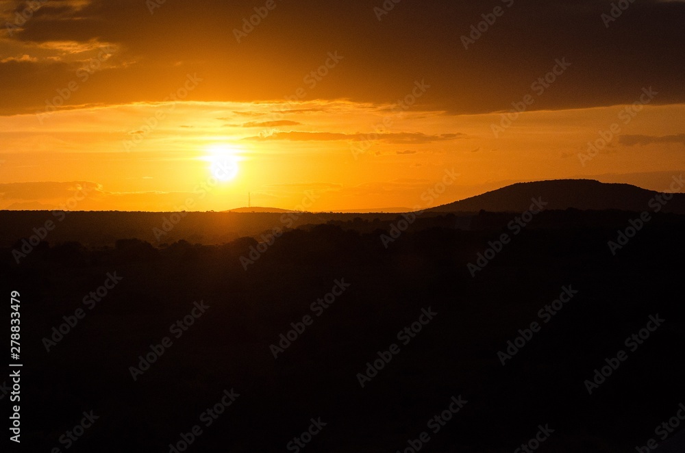 A beautiful sunset in africa, krueger national park A beautiful sunset in africa, krueger national park