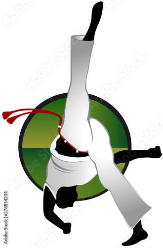 Brazilian martial art, capoeira movement, logo