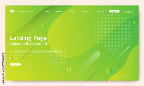 Abstract modern graphic element. Dynamical colored forms and waves. Gradient abstract banner with flowing liquid shapes. Template for the design of a website landing page or background.