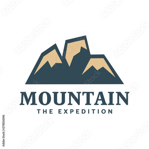 Mountain the expedition, explorer, logo, badge © Ekatamadesign