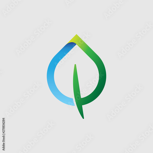 Stylized leaf or drop icon
