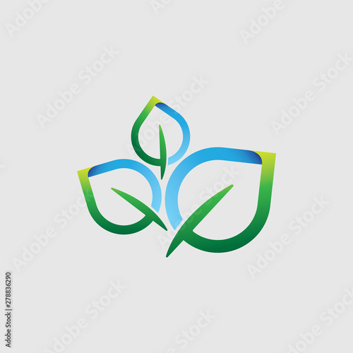 Stylized leaf or drop icon