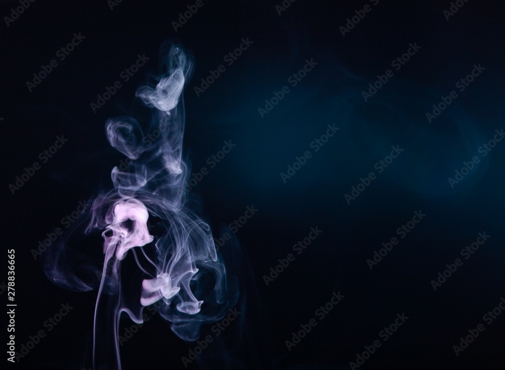 Abstract colorful smoke on black background . Abstract colorful smoke on black background .