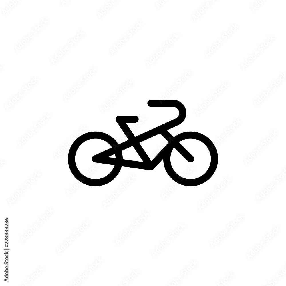Fototapeta premium flat line bicycle icon symbol sign, logo template, vector, eps 10