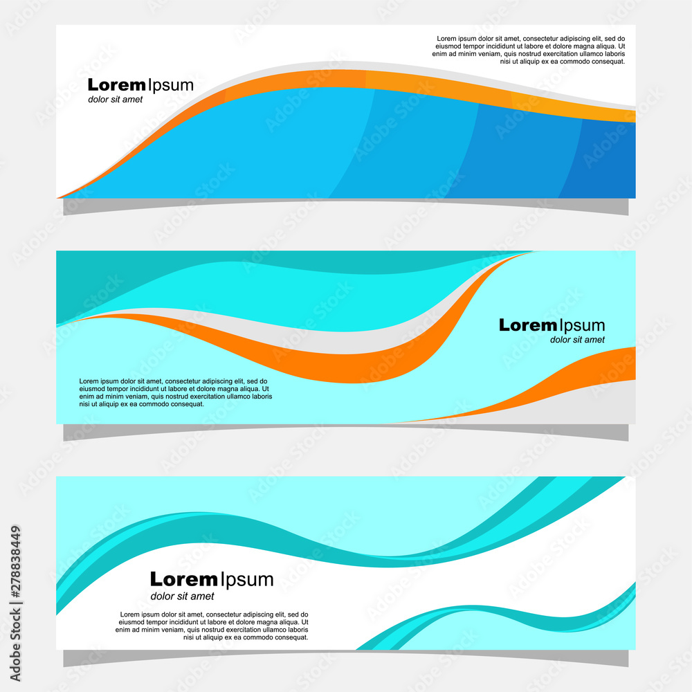 set of abstract vector banners