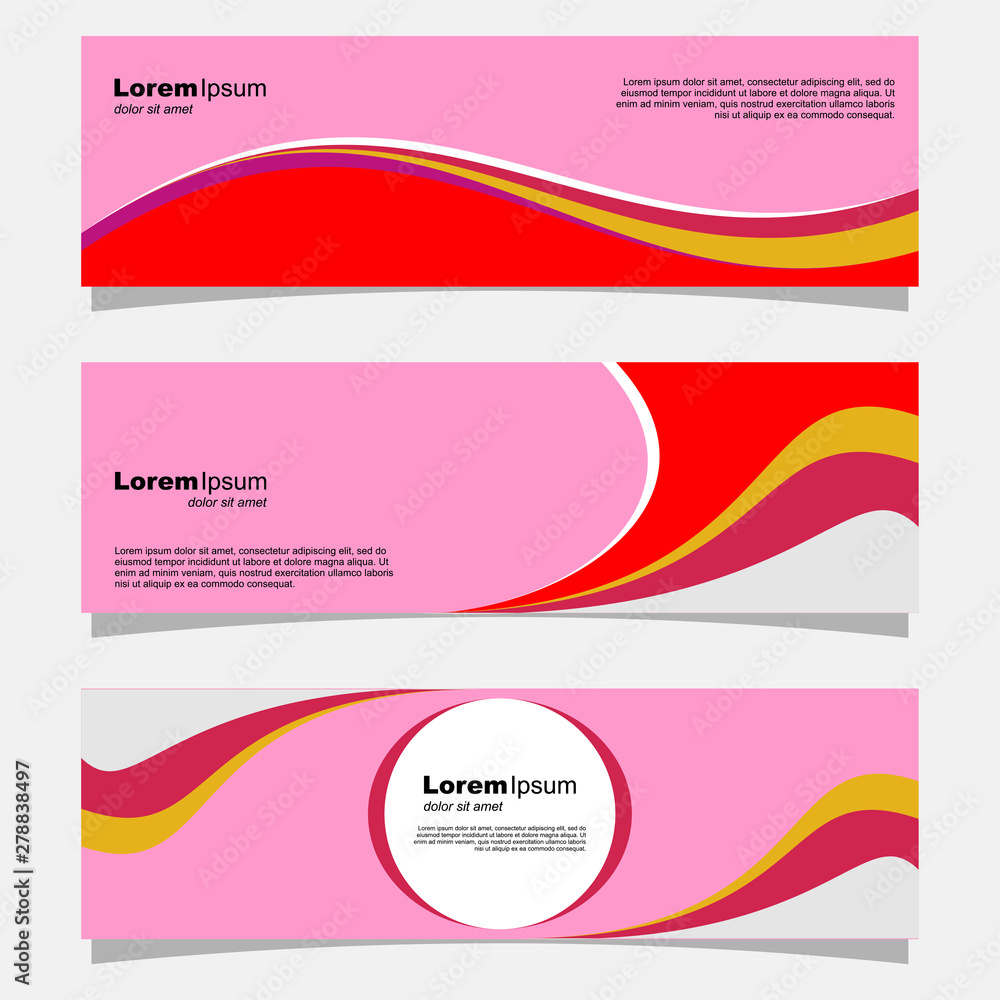 Fototapeta premium set of abstract vector banners