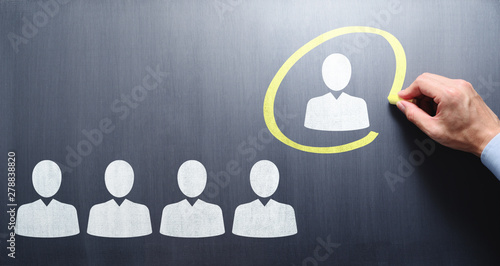 Canvas Print Recruitment and human resource management concept