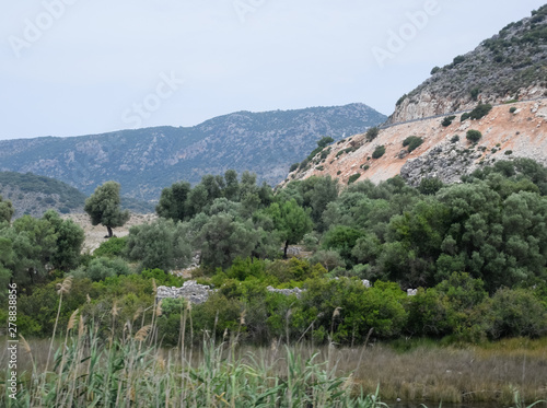 Ancient ruins of antique buildings