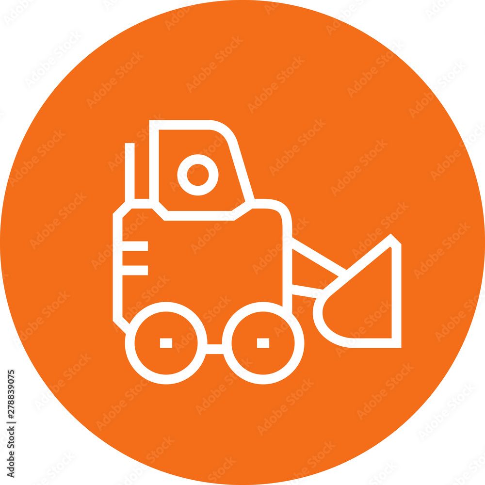 Bulldozer Tractor Construction Outline Icon Bulldozer Tractor Construction Outline Icon