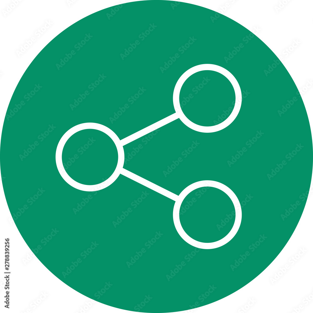 Share Content Network Outline Icon Share Content Network Outline Icon