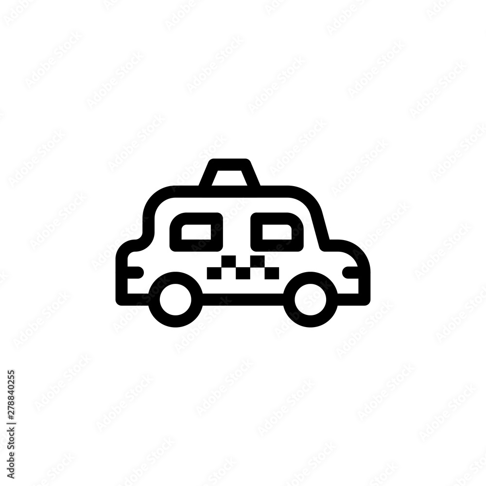 flat line taxi icon symbol sign, logo template, vector, eps 10 flat line taxi icon symbol sign, logo template, vector, eps 10