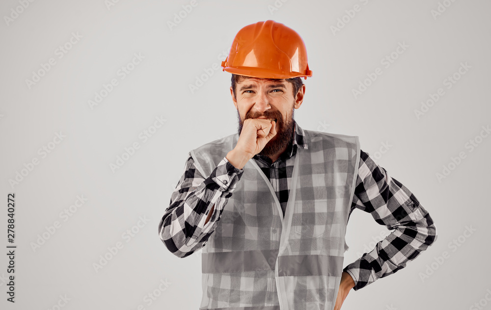 construction worker in helmet
