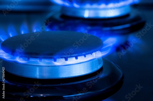 Gas Burners with Blue Flames