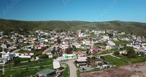 Aerial view of a fast developing cost area of Baja California photo