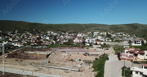 Aerial view of a fast developing cost area of Baja California photo