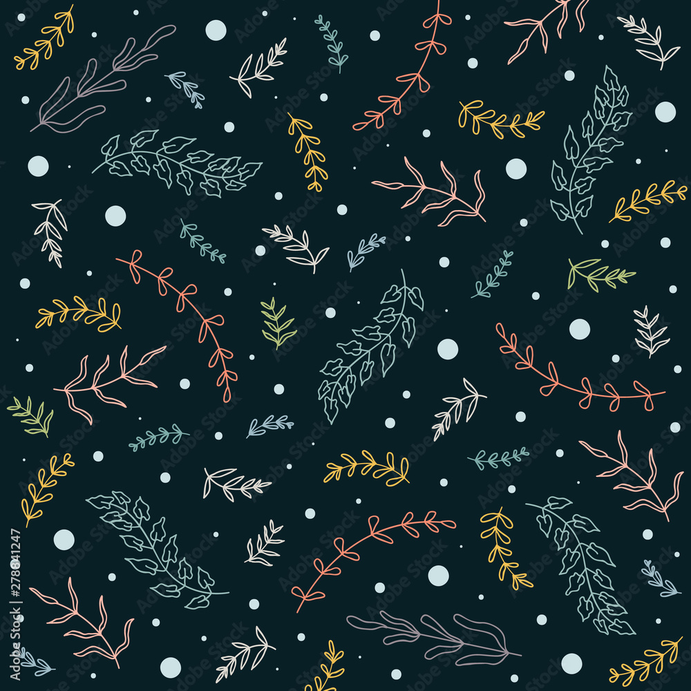 Summer spring floral seamless pattern, flat design for use as background, wrapping paper or wallpaper Summer spring floral seamless pattern, flat design for use as background, wrapping paper or wallpaper