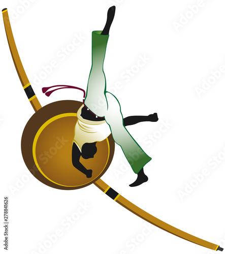 Brazilian martial art, capoeira movement, logo