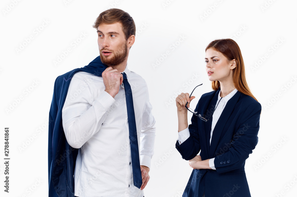 portrait of a businesswoman and businessman portrait of a businesswoman and businessman