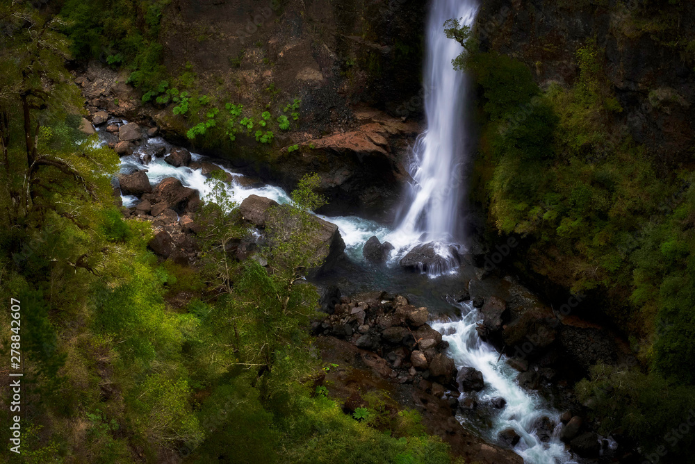 beautiful natural landscapes of waterfalls with clean and pure waters