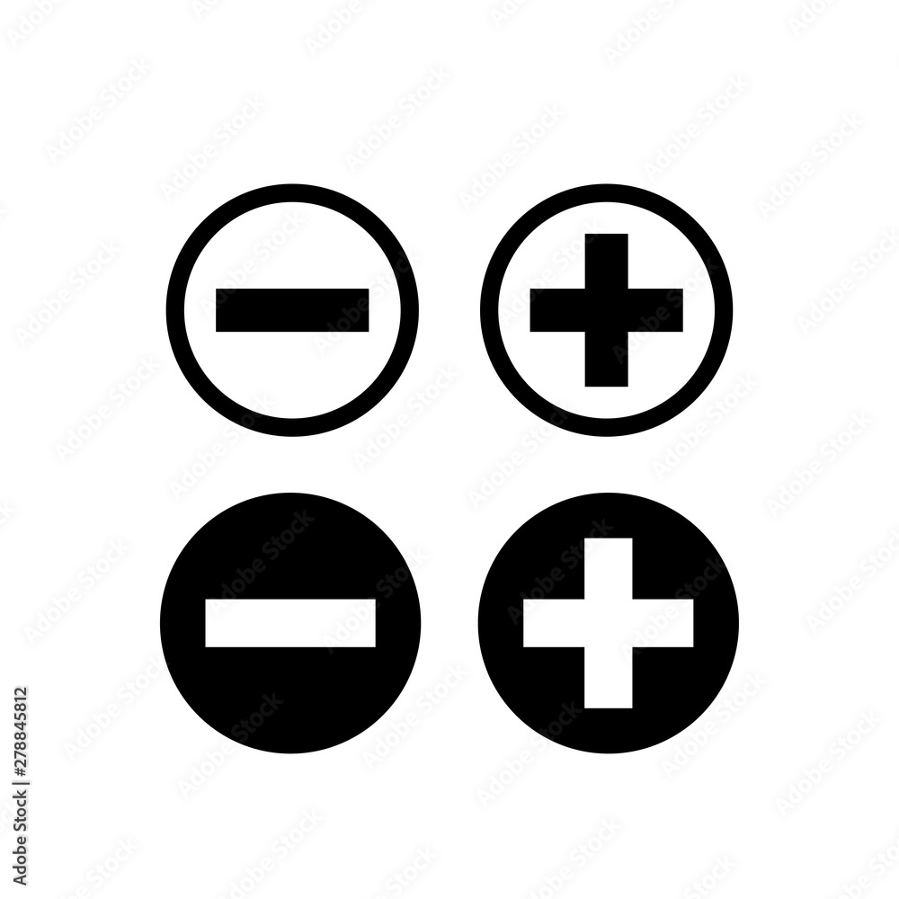 Plus And Minus icon vector symbol illustration Plus And Minus icon vector symbol illustration
